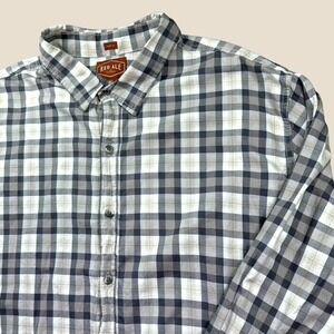 Red Ale By Alesbury Long Sleeve Button Shirt Mens XXL Plaid Gray Office Casual